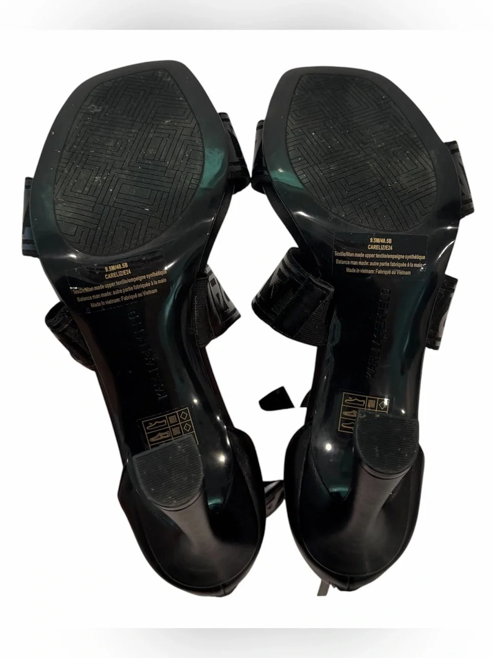 Karl Lagerfeld Paris Careliz Signature Strappy Sandals Women's 9.5